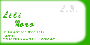 lili moro business card